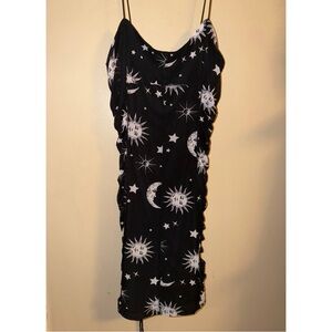 Black Celestial Print Dress